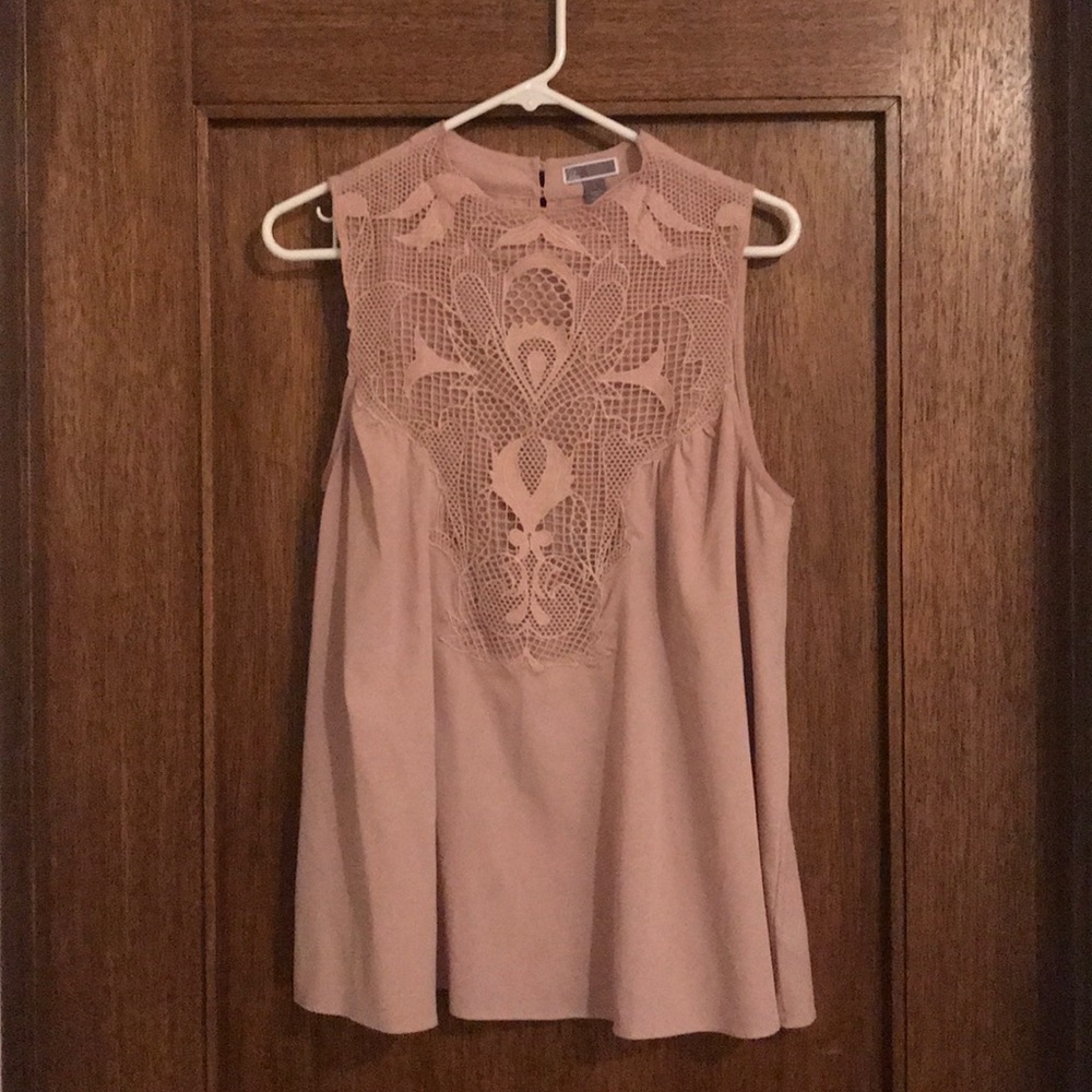 Chelsea28 sleeveless pink blouse
